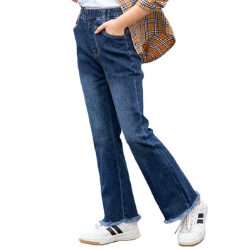 

Girls' jeans spring autumn 2020 new Girls' flared pants Slim Children's pants clothing Teen big girls age for 8 10 12 14 16 year