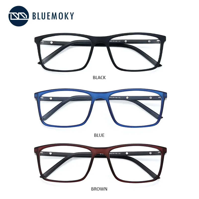 Мужские квадратные оправы для очков BLUEMOKY TR90 модные оптические очки близорукости