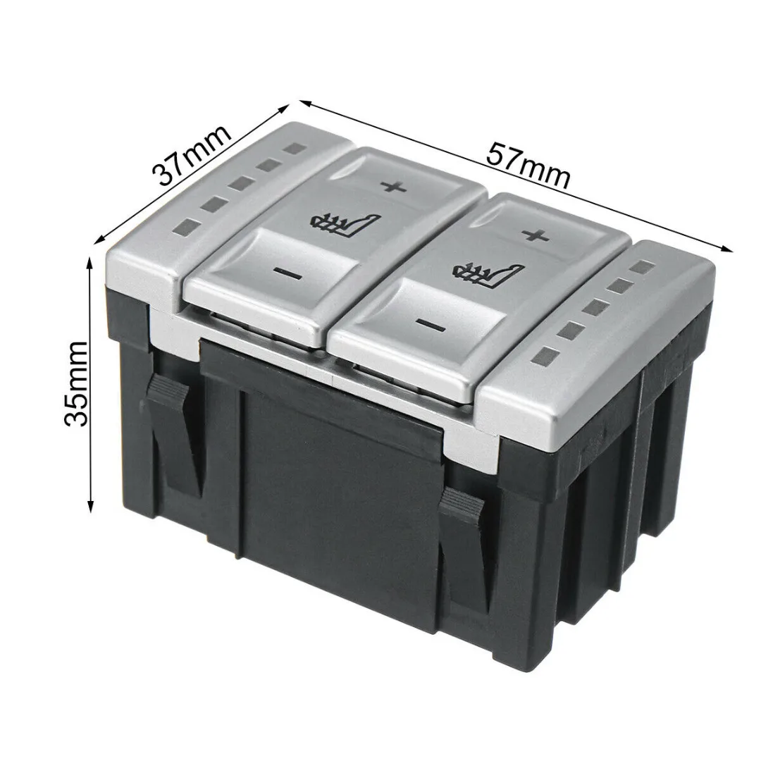 Mayitr 1pc Car Heated Seat Button Switch Silver Black BS7T19K314AB For Ford Mondeo MK4 Galaxy MK3 S-MAX