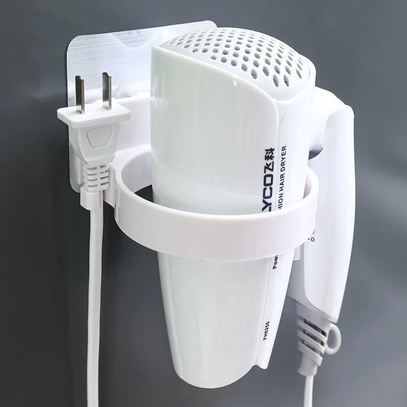 High Quality Wallmounted Hair Dryer Holder ABS Bathroom Shelf Storage