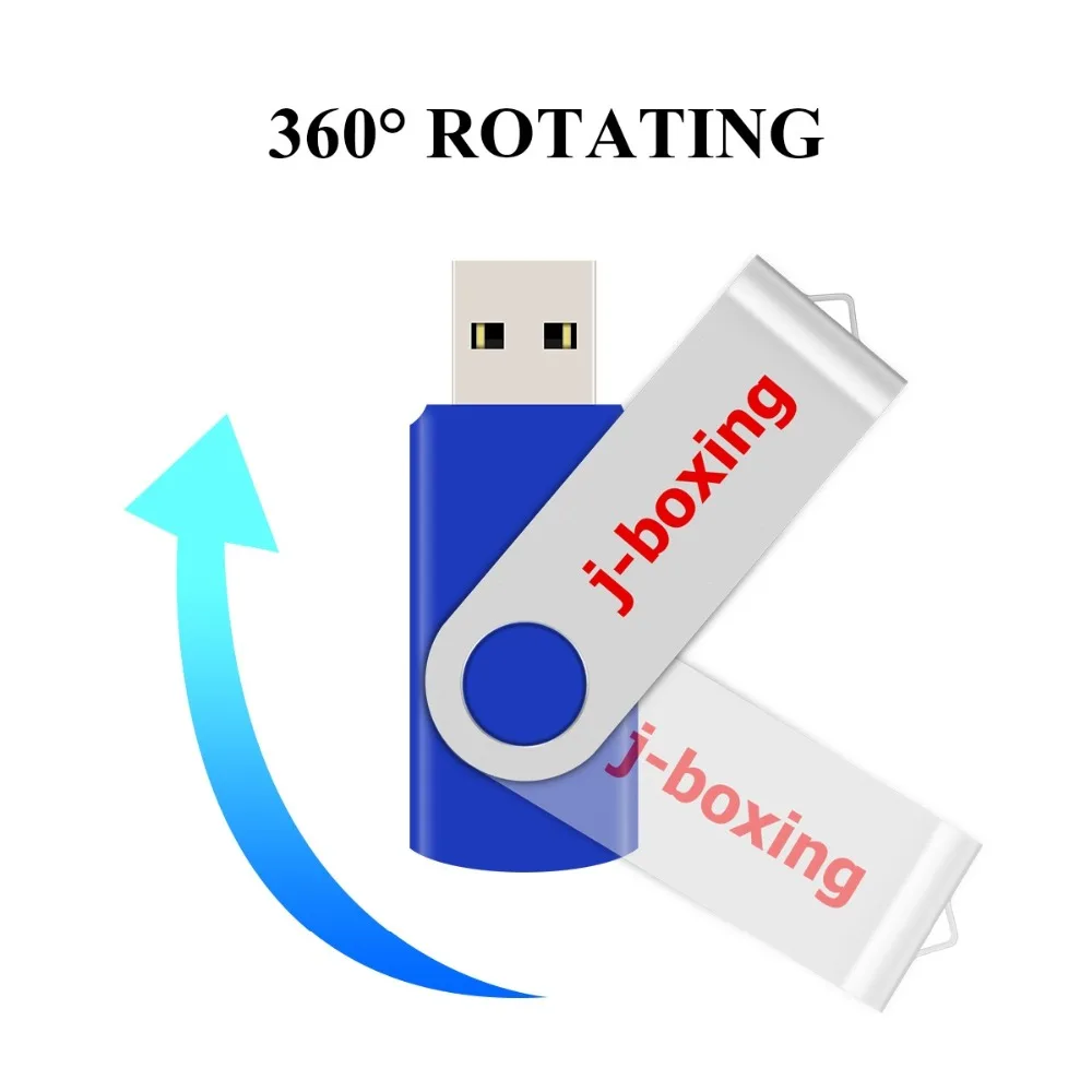 J-boxing 10 шт. USB флеш-накопители Bulk 64 Мб 128 МБ Малый ёмкость флэш-накопитель 256 МБ 512 МБ Металл Поворотная карта памяти синий