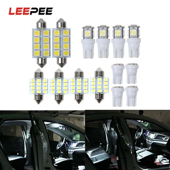 

LEEPEE 13 piece/set 141mm 5050 8smd 31mm 1210 12smd T10 1206 8smd T10 5050 5smd Clearance Light Dome Reading Light