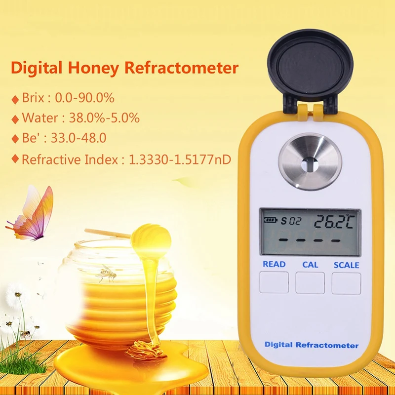 Топ!-Dr301 цифровой дисплей рефрактометр для мёда измерительный прибор для измерения содержания сахара измеритель концентрации меда рефрактометр