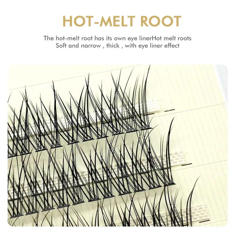 Lashes A/M Fish Tail shaped eyelashes Extension 10D/12D Premade Volume False 3D Mink Individual dovetail makeup