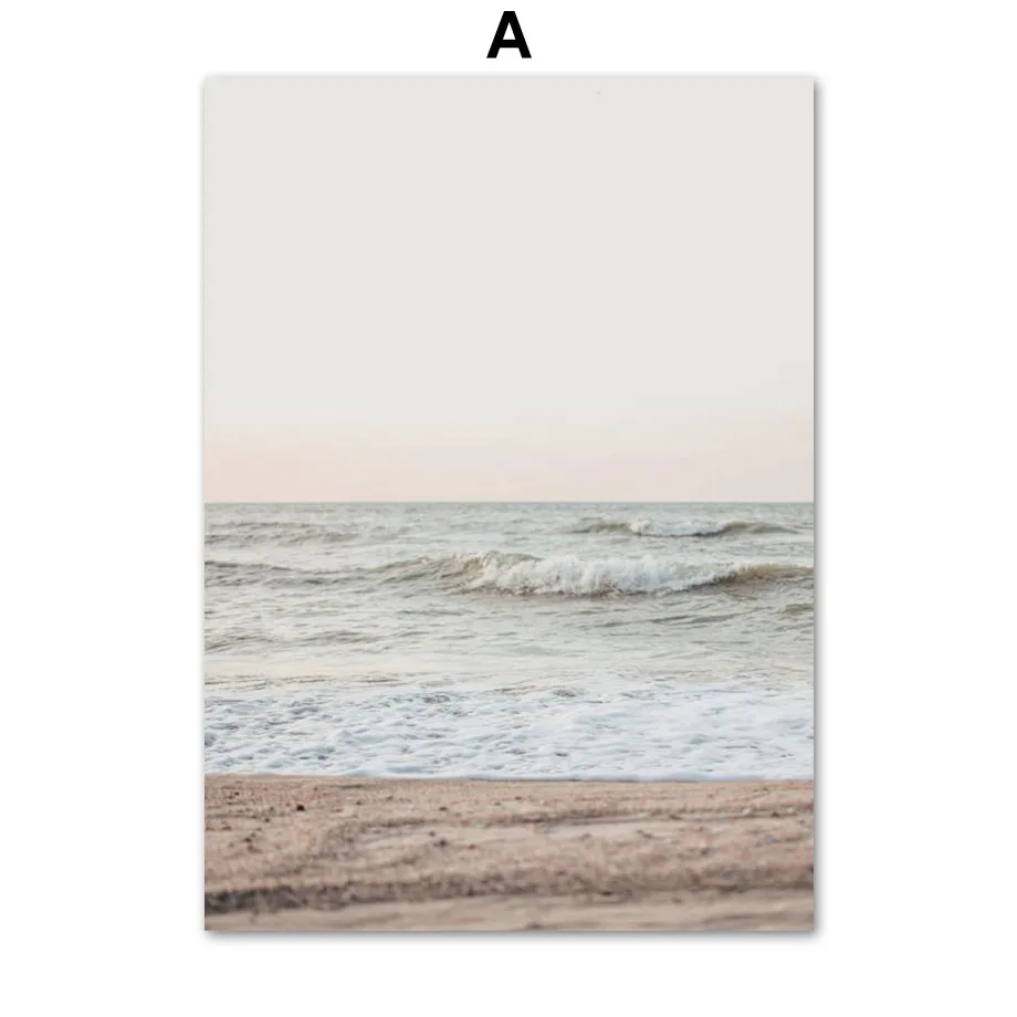 Pink-Bus-Sky-Sea-Beach-Coconut-Palm-Quote-Nordic-Posters-And-Prints-Wall-Art-Canvas-Painting (2)