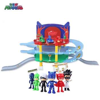 

PJ Mask Pajamas Mask Toy Character PVC Action Doll Children's Puzzle Entertainment Parking Set Model Birthday Toy Gift