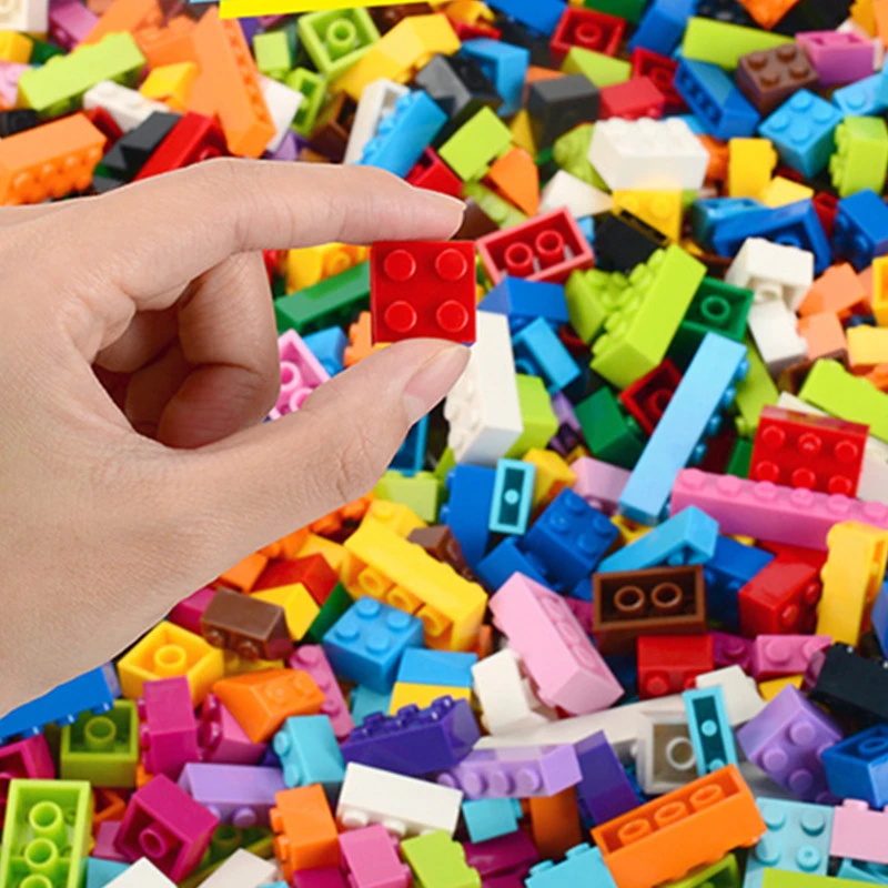 

500 PCS Classic DIY Building Blocks Bulk Small Particle Creative Mix Bricks Creator Bulk Assembly ABS Toys For Children Kid Gift