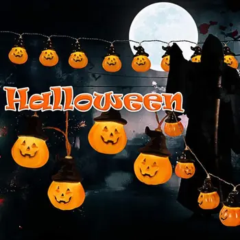 

Halloween Witch Hat Pumpkin String Lights Decoration 3M 20LED DIY Pumpkin Lantern String Lights Holiday Party Decorative Lamp