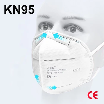 

Fast Delivery 5 Layers Kn95 FFP2 Face Masks Safety Mask Dust Respirator Face Protective Masks Mouth Dustproof Reuseable Mask