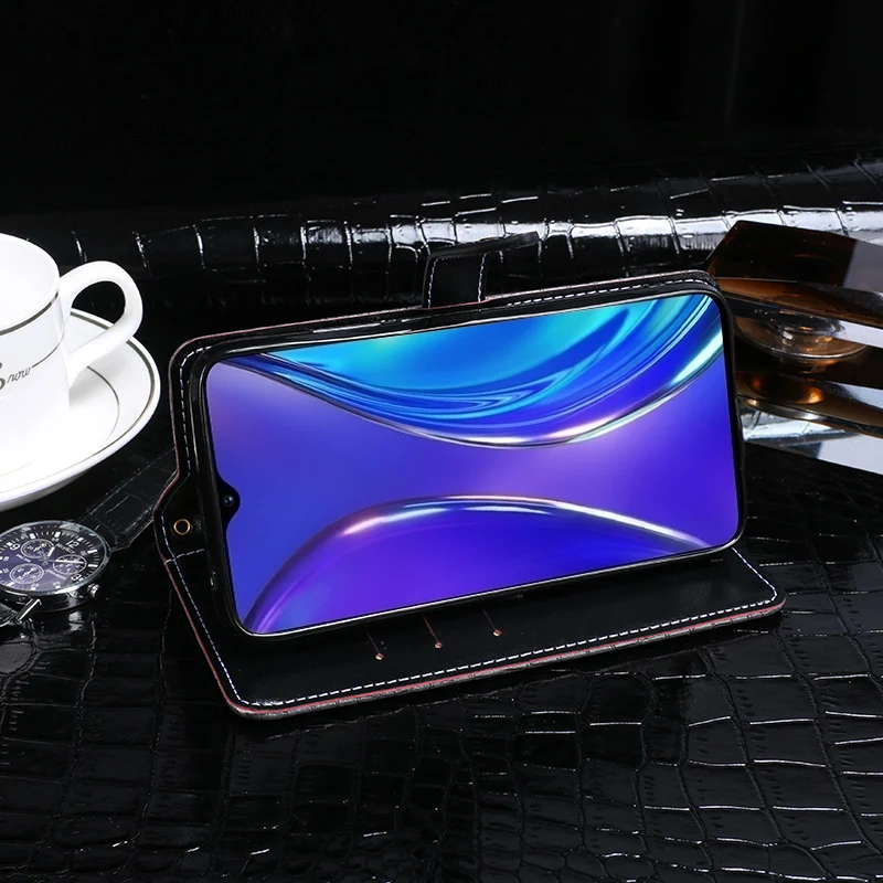 Чехол-Кошелек для Oppo Realme X2, роскошный чехол-книжка из искусственной кожи под крокодиловую кожу, чехол для телефона Oppo Realme XT, чехол для телефона 6,4"