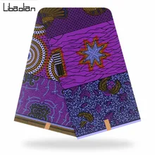 Настоящий воск гарантированный настоящий голландский воск ткань хлопок 6 ярдов/партия настоящий воск высокое качество африканская ткань принт F912-2