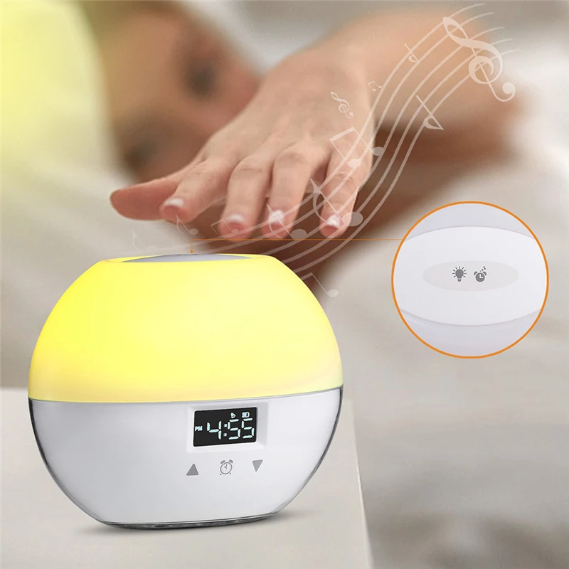 

Wake up Lamp Night Lamp With Snooze Function / Sunrise / Sunset Simulation White Noise Sleep Wake Up Atmosphere Light For Kids