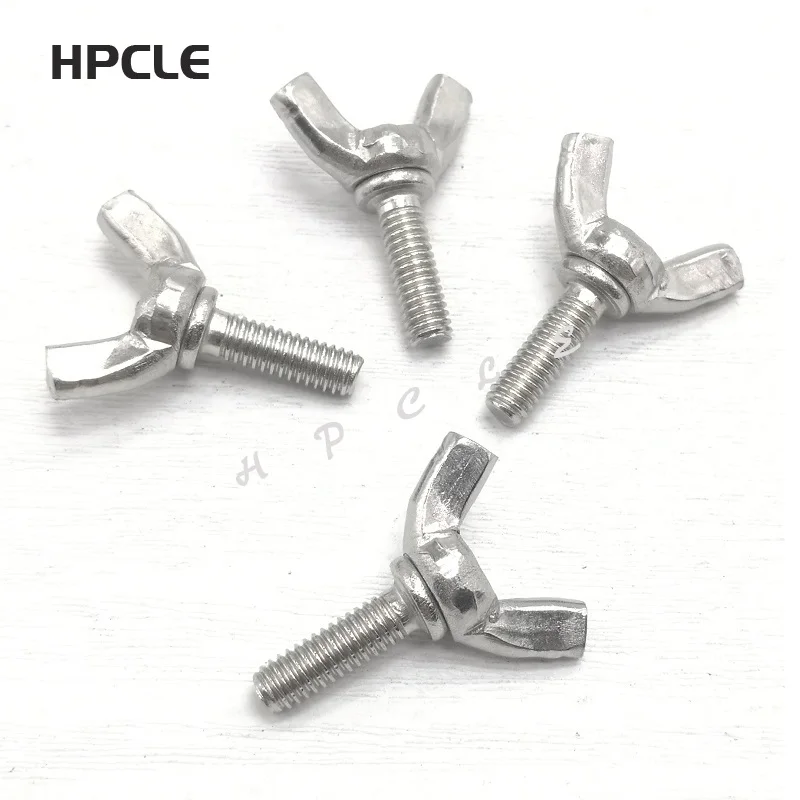 M3-M10*L DIN316 Stainless Steel Butterfly Bolt Wing Bolt Thumb Wing Screw Claw Hand Tighten Screws 1-10pcs stainless steel screws,hand tightening screws,stainless steel screw