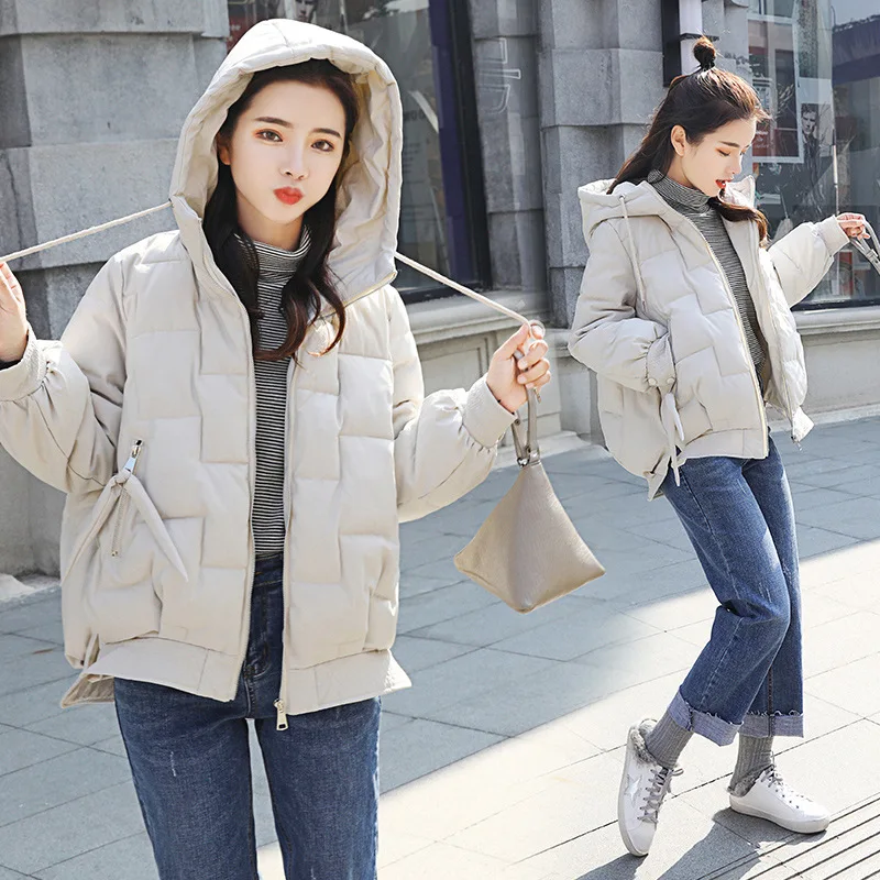 

Short-height Cotton Coat Women's Short INS down Coat 2018 Winter New Style Korean-style Hong Kong Style Cotton-padded Clothes Do