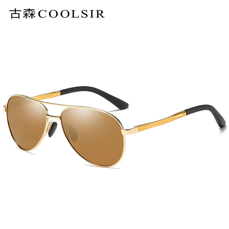 Coolsir брендовые Новые поляризованные солнцезащитные очки, мужские винтажные солнцезащитные очки для вождения, мужские очки, аксессуары Oculos De Sol Feminino 1306 - Цвет линз: brown