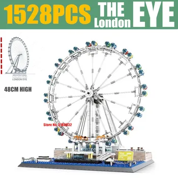 

New 1528PCS City Architecture The London Eye Roller Model Coaster Technic Building Block Brick Streetview Creator Toy Kid Gift