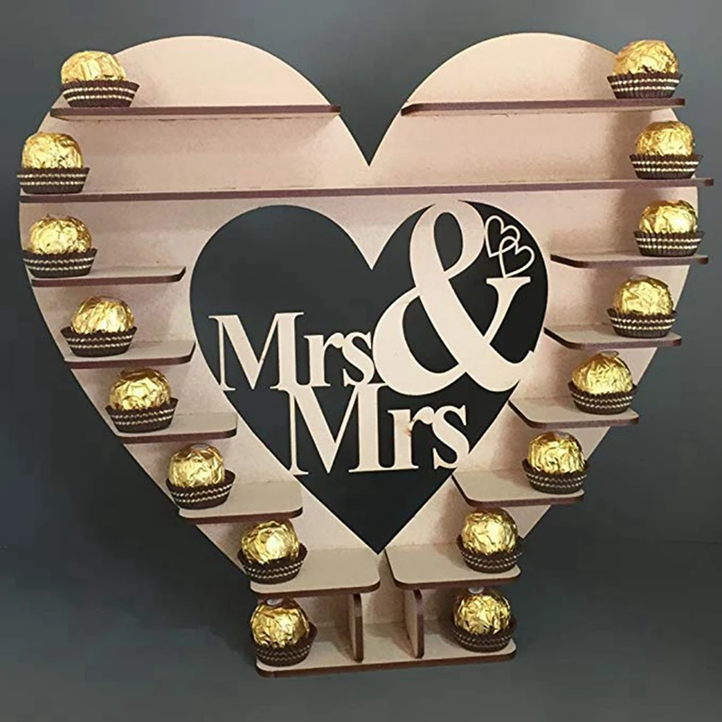 DIY Сердце Дерево фестиваль День рождения Свадьба Mr& Mrs любовь Конфеты Шоколад стенд Свадебные украшения вечерние аксессуары