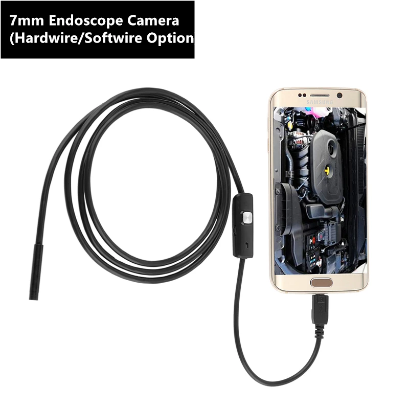 Cámara endoscópica para coche, dispositivo de inspección endoscópica con Usb, Wifi, Android, 7mm
