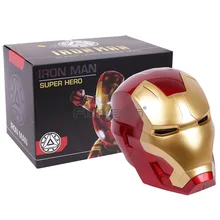 Железный Человек Взрослый мотоциклетный шлем Косплей Маска сенсорная зондирующая маска со светодиодной подсветкой Коллекционная модель игрушки 1:1 высокого качества