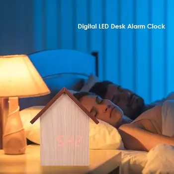 

LED Mirror Alarm Clock Digital Snooze Table Clock Wake Up Light Electronic Large Time Temperature Display Home Decoration Clock