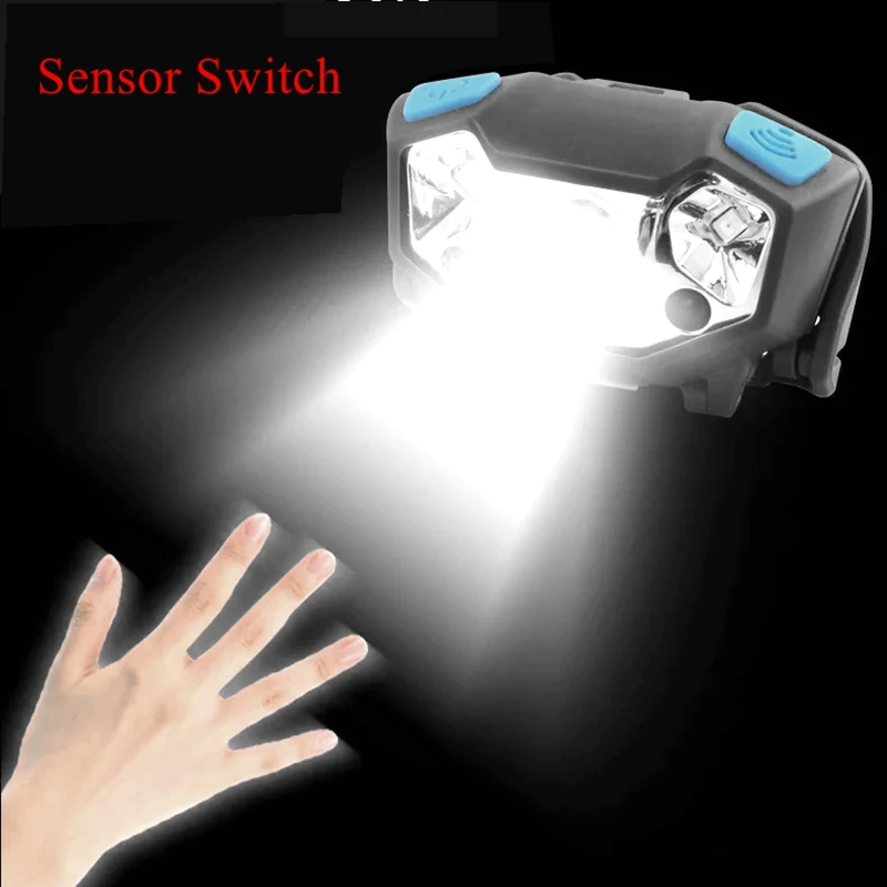MingRay Mini Super Bright Sensor head lamp USB Rechargeable 5 mode 3 W LED and 2 RED lightweight flashlight on | Лампы и освещение