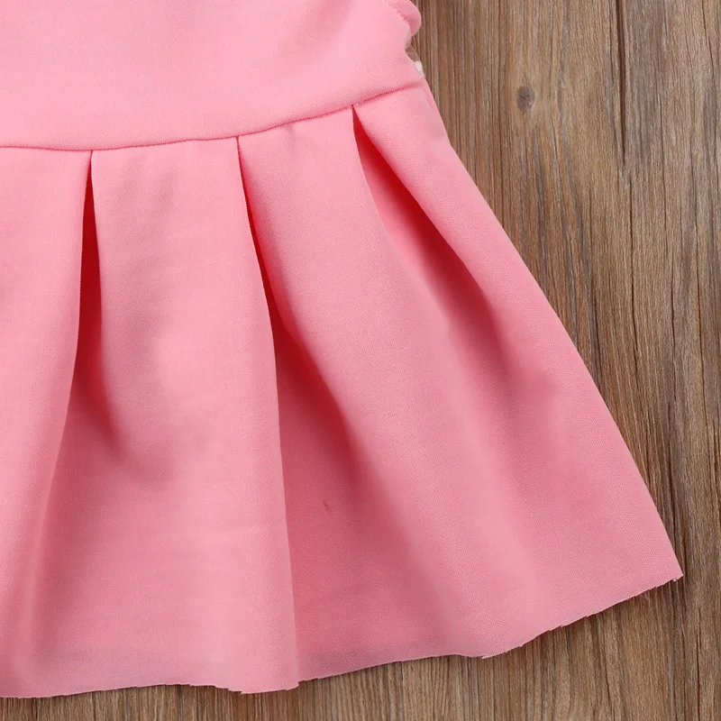 Pudcocco Модная одежда для детей, Детская мода для девочек "Принцесса" для деток с года до трех платья для малышек Детская бальное платье синее хлопковое вечерние платье Открытое платье без рукавов на возраст от 3 до 24 месяцев