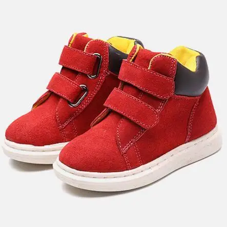 BOUSSAC Fashion High Children Shoes Boys Girls Genuine Leather Sneakers Student Baby Breathable Single Shoes Kids Flats