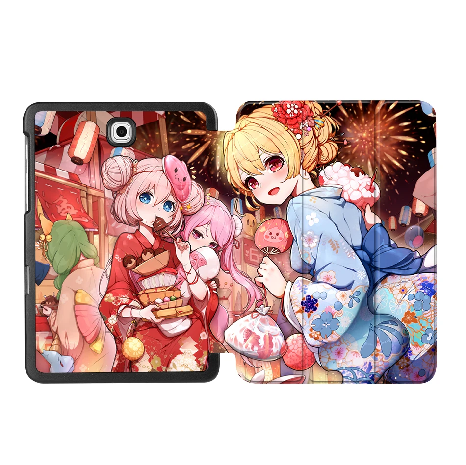SS05 MTT для samsung Galaxy Tab S2 8," чехол SM-T710 T715 T713 T719 мультяшный аниме девушка из искусственной кожи флип-стенд смарт-чехол для планшета - Цвет: SS05