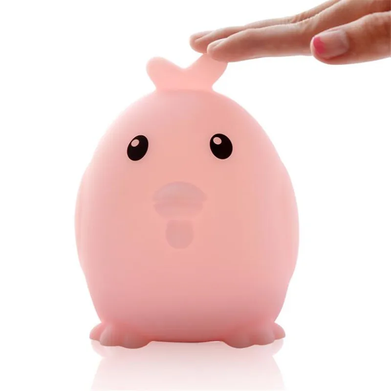 Creative Colorful Silicone Chicken LED Night Light Children