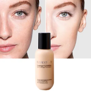 

BANXEER Long Lasting Foundation Oil Control Matte Waterproof Concealer Natural Base Cream Liquid Foundation Easy To Wear Makeup