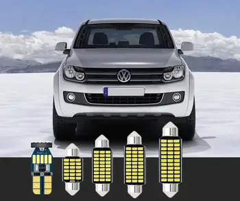 

6 sets new super bright car interior led white lights T10&36mm For Volkswagen Beetle Amarok Polo Golf GLI Jetta Passat 1990-2019