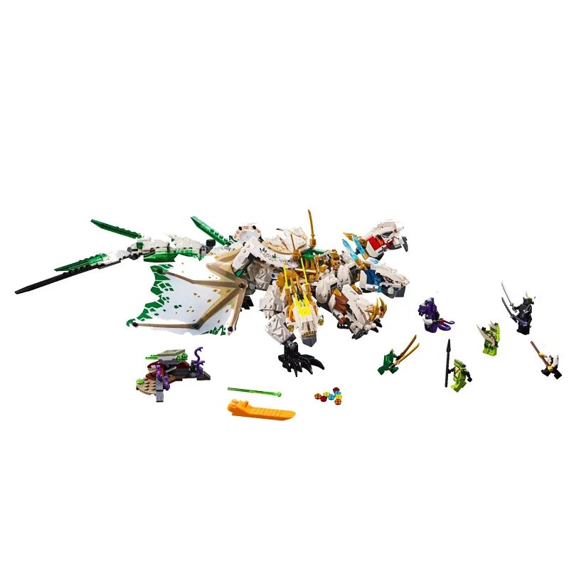 70679 1100 шт. ninjagoo строительные блоки кирпичи модель игрушки 06099 Ninja mirage ultimate dragon complex Совместимость с Рождественский подарок - Цвет: 70679