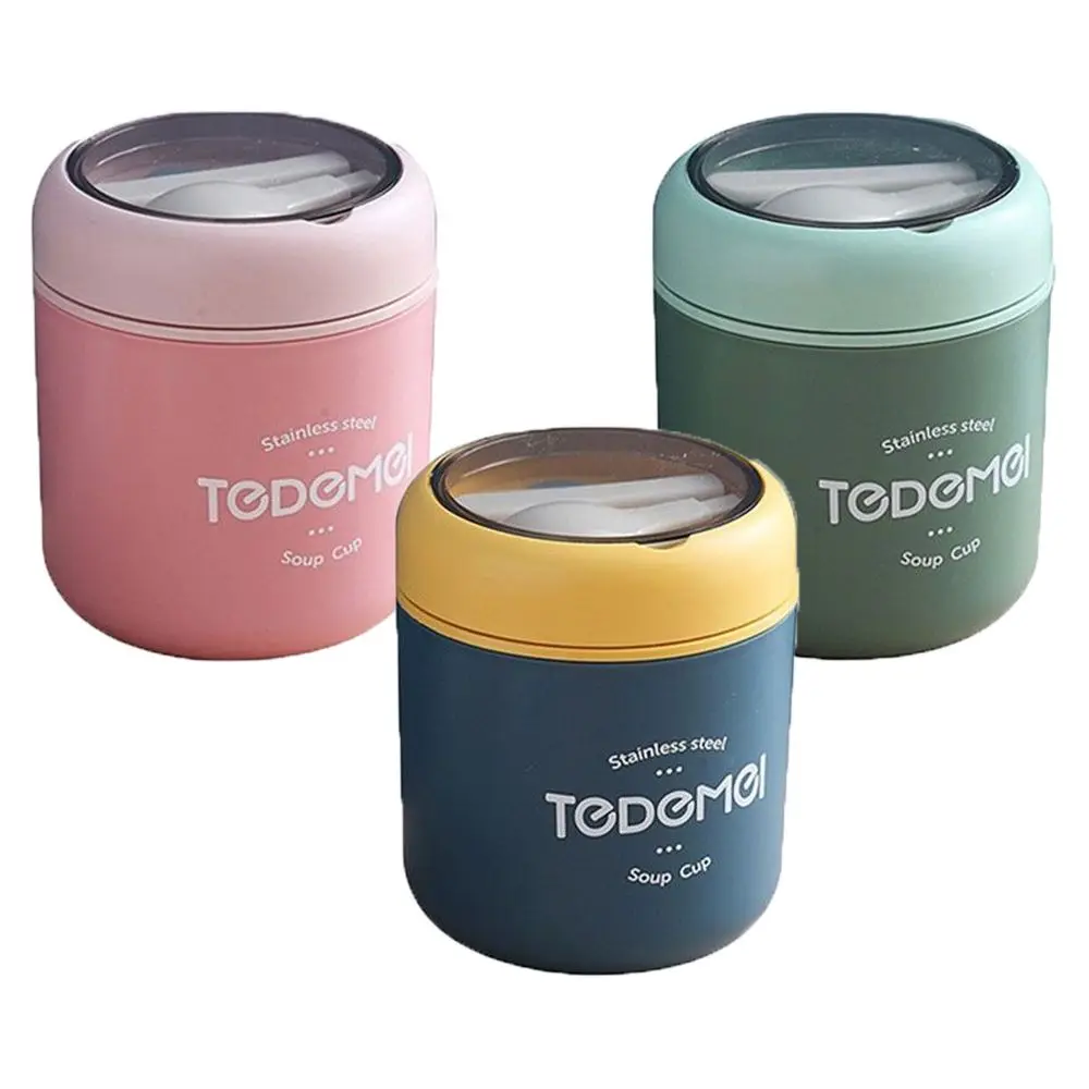 2Pcs Portable Stainless Steel Insulated Mini Vaccum Cup Thermal Lunch Box Soup Food Container | Дом и сад