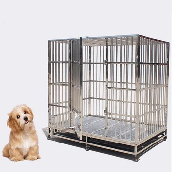 

Stainless Steel Dog Cage Small and Medium Home with Toilet Teddy Golden Hair Labrador Indoor Outdoor Pet hunde hamster fence