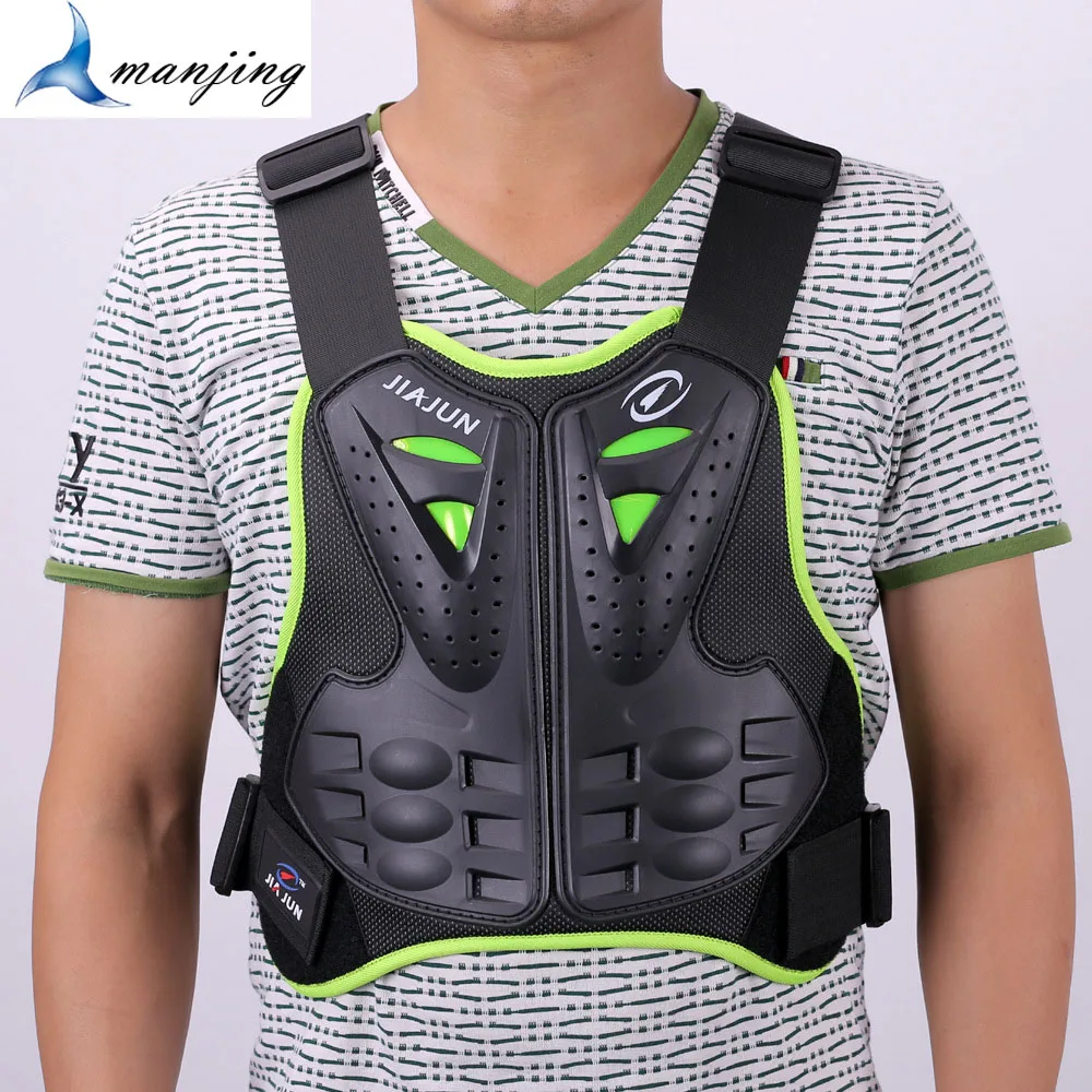 Adults Motorcycle Motocross Riding Armor PE Hard Shell Shock Resistant Chest Spine Protection Off road Armor Vest motorcycle armor motorcycle body armor motorcycle armor vest