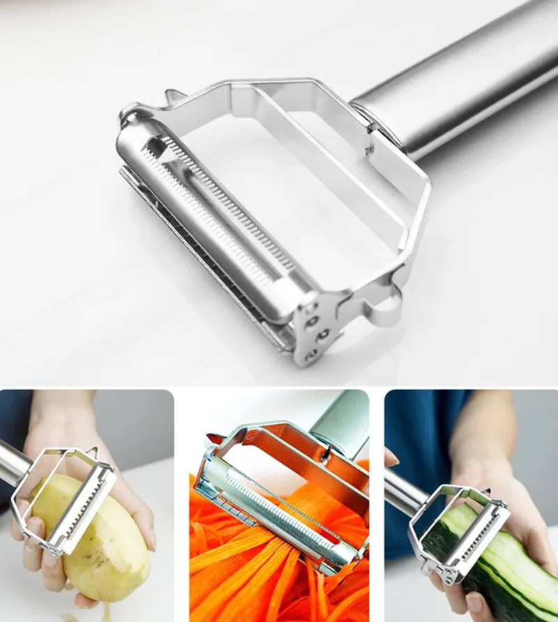 3 in 1 Stainless Steel Peeler Multi function Vegetable Fruit Peeler