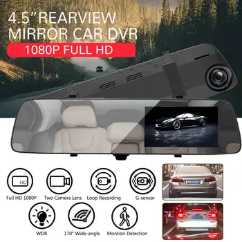 

1080P Car Dvr Camera Auto 4.5 Inch Rearview Mirror Digital Video Recorder Dual Lens Registratory Camcorder