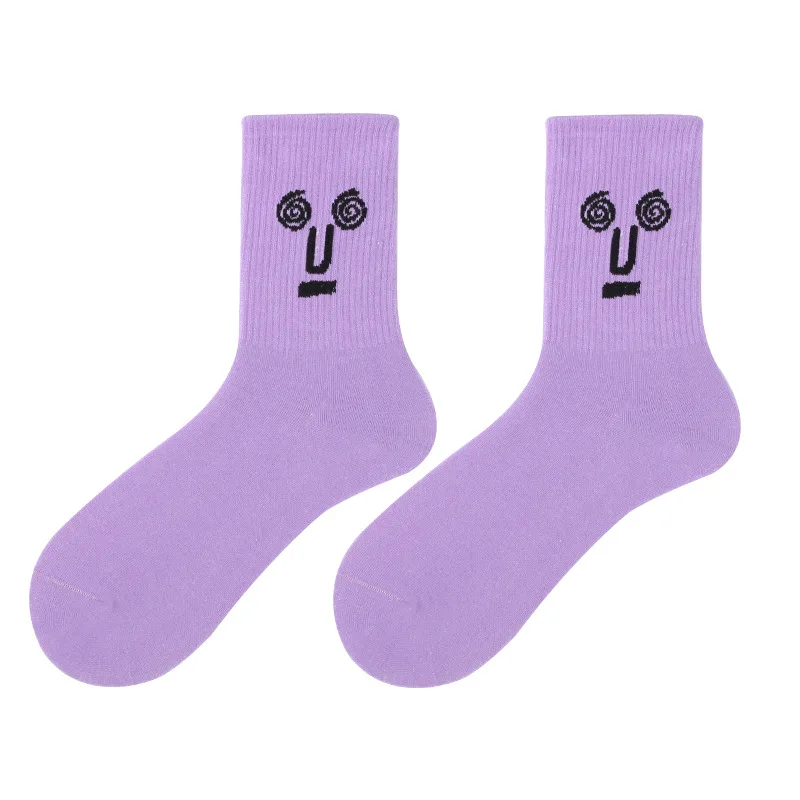 Мужские носки унисекс с сюрпризом Harajuku, цветные Смешные мужские носки, 100 хлопок, 1 пара, Kawaii, Размеры 35-42-7 - Color: 3