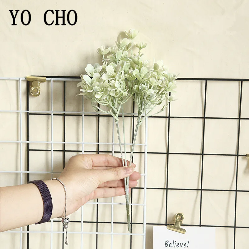 Yo Cho Artificiale Prugna Fiore Piante Di Erba Di Plastica Decorativa Erba Ramo Da Tavolo Da Parete Casa Decorazione Di Cerimonia Nuziale Immitation E
