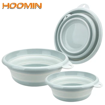 

HOOMIN Foldable Basin for Tourism Outdoor Fishing Promotion Camping Folding Laundry Tub PP Save Space Portable Car Wash Bucket