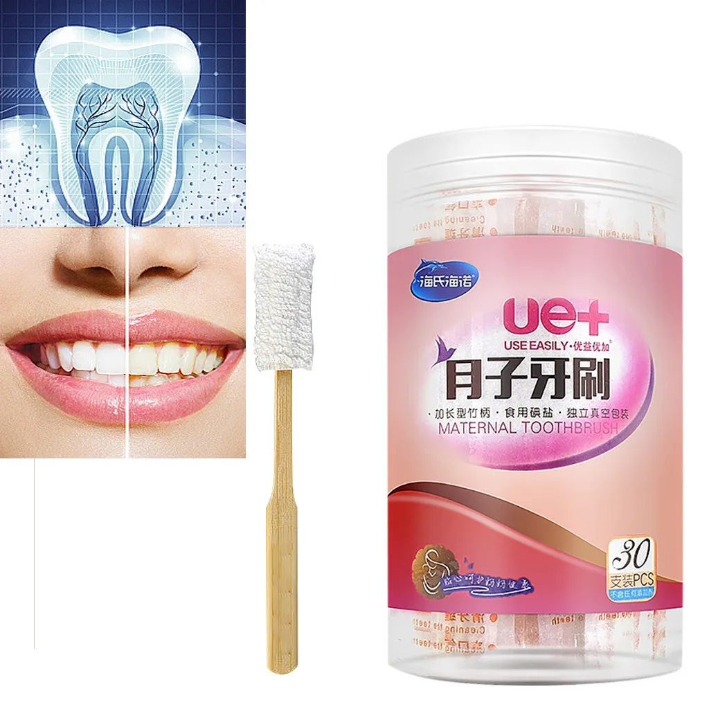 30pcs/Set Disposable Soft Maternal Gauze Toothbrush Pregnant Toothbrushes Super Dense Bristles Oral Care Health Teeth Brush 1024