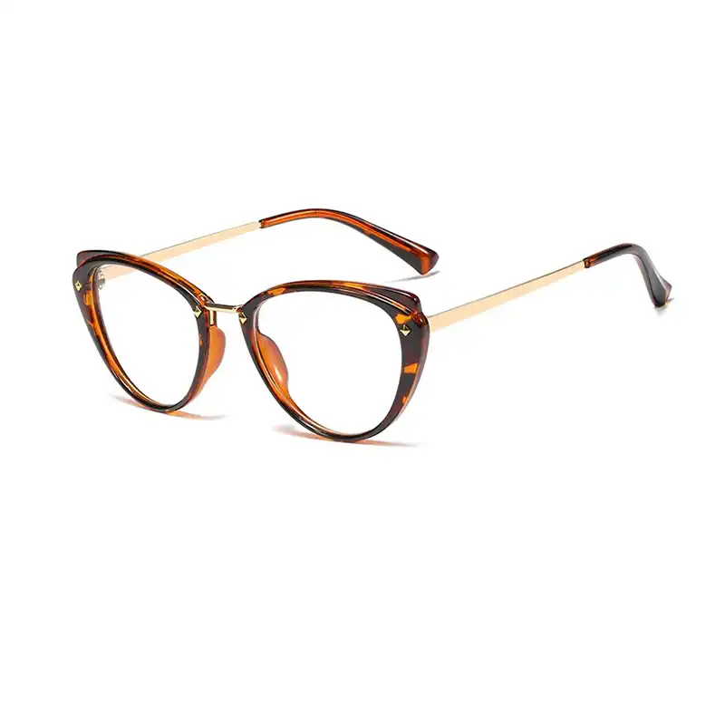 red metal eyeglass frames