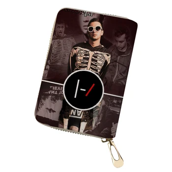 

THIKIN Twenty One Pilots Card Holder for ID&Credit Cards Women Fashion Design Function Mini Wallet Fans Daily Coin Purse Female