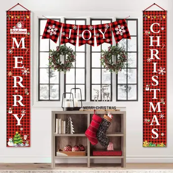 

Christmas Decorations For Home MERRY CHRISTMAS Signs Banners For Indoor Outdoor Front Door Living Room Party