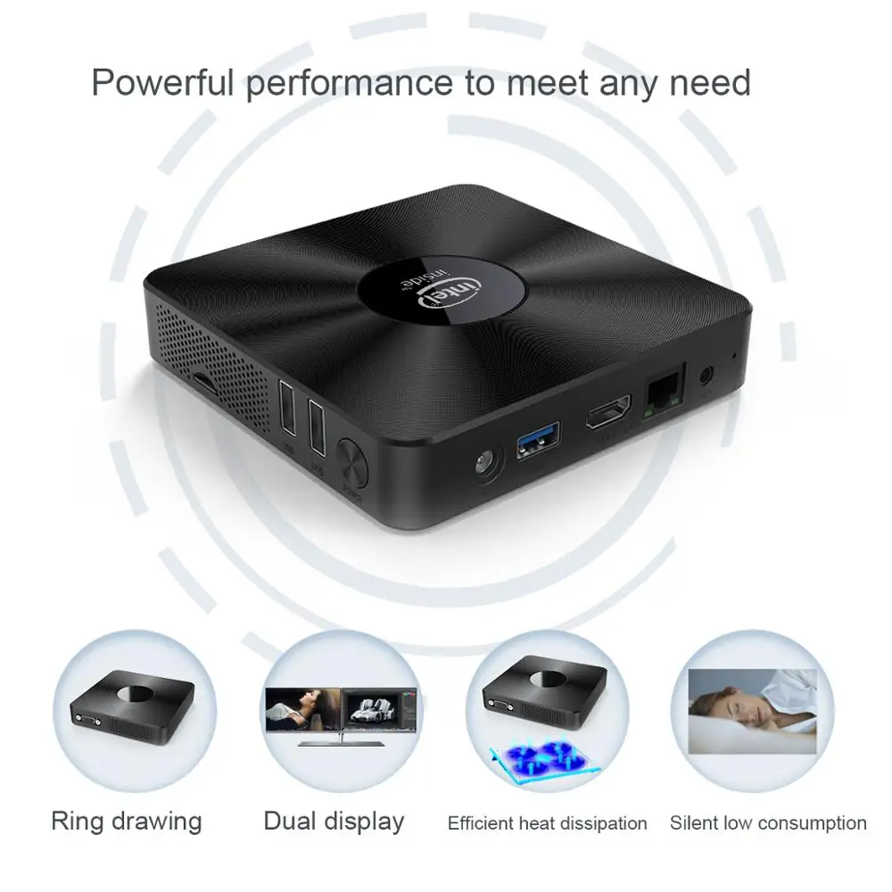 

T92 4G 64G Windows10 Mini PC Atom Baytrail x5-Z8350 Quad Core 1dual WiFi HD VGA display windows 10 media player tv Box