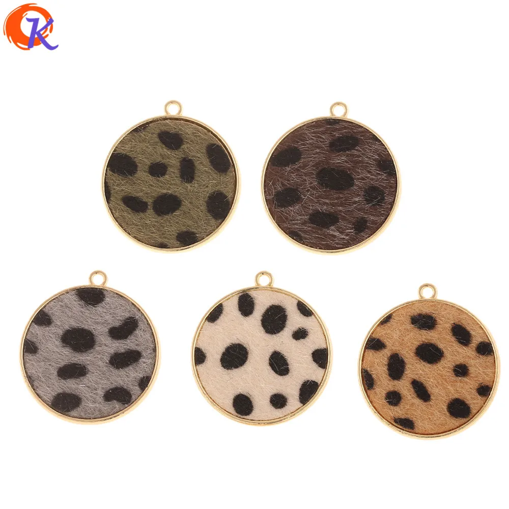 

Cordial Design 50Pcs 30*33MM Jewelry Accessories/Hand Made/DIY Making/Round Shape/Leopard Print Effect/Charms/Earrings Findings