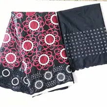 Удивительные африканские вечерние Базен кружевной ткани+ 2 ярдов кружевной материал для изготовления платья B502