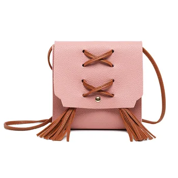 

2020 newAutumn and winter Korean version shoulder slant span cross tassel rope small square package coin purse