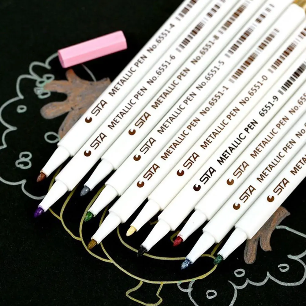 Marker Pen 10Pcs/Box ABS Photos Writing Tool School High Quality Gifts Graffiti Car Tyre Stationery Non-Toxic