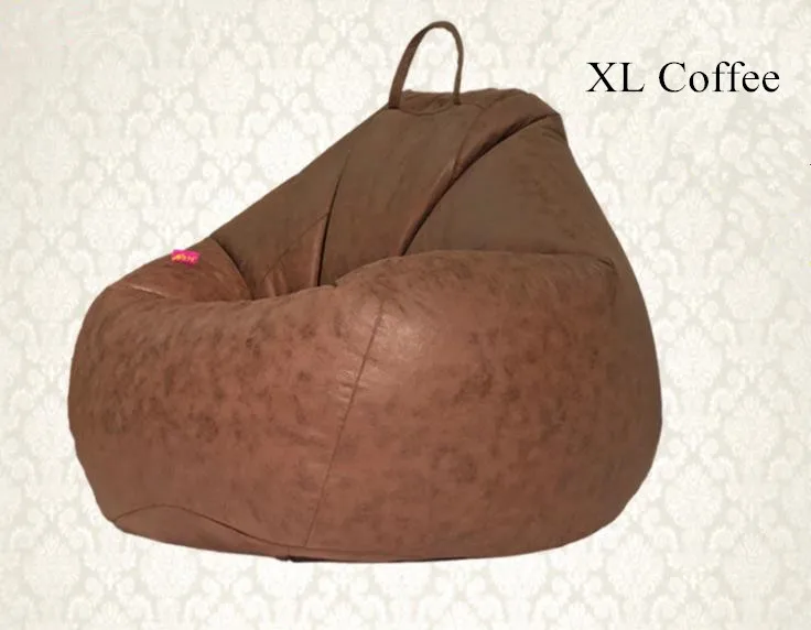Технология ТКАНЬ Кресло-мешок, фасоль Мода Pouf Beanbag стул без наполнителя гостиная спальня диван-кровать ленивый Повседневный мягкий татами диван - Цвет: XL Coffee